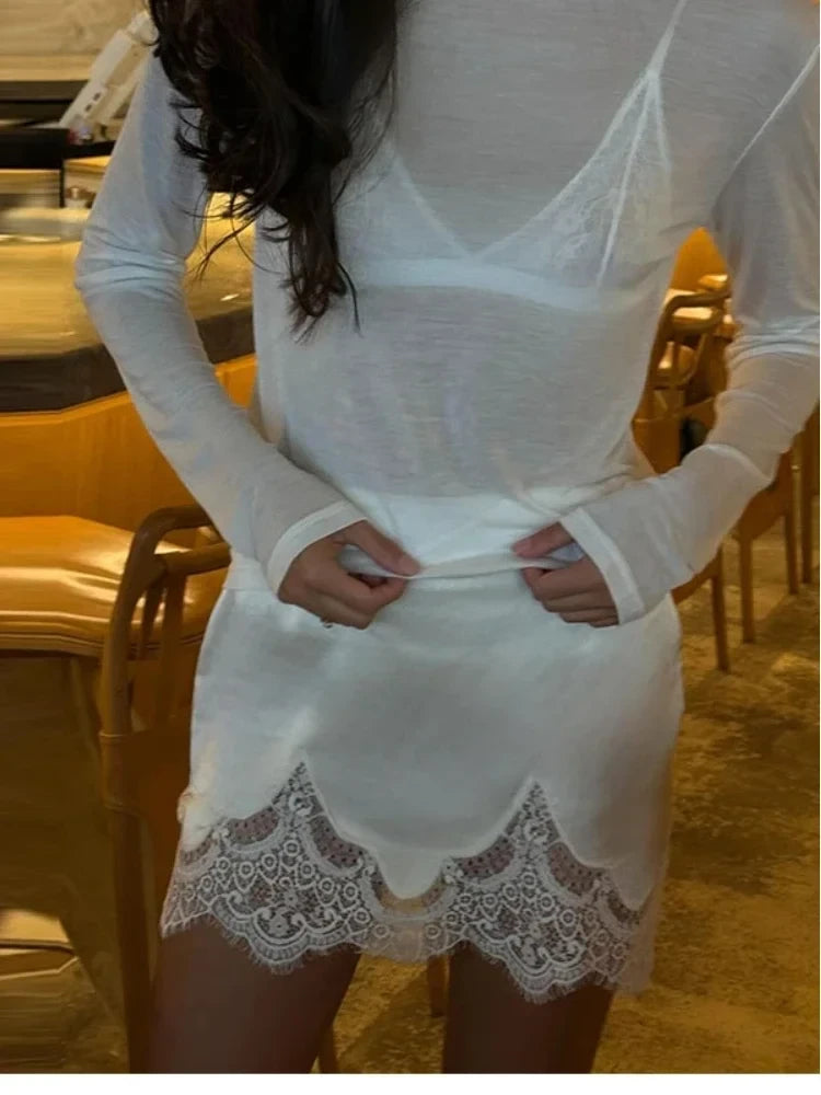 Lace Mini Skirt
