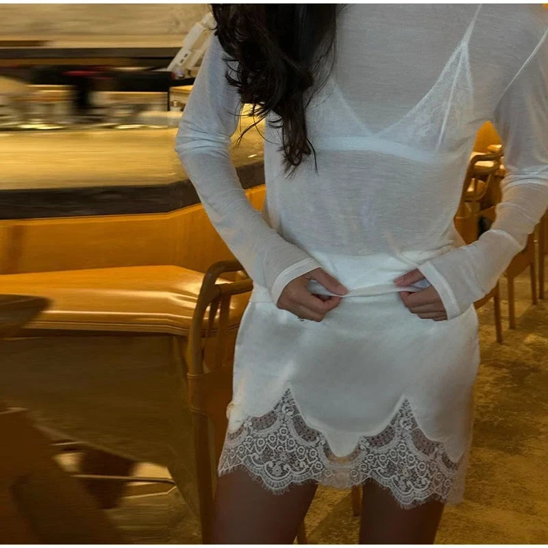 Lace Mini Skirt