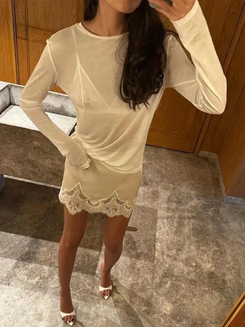 Lace Mini Skirt