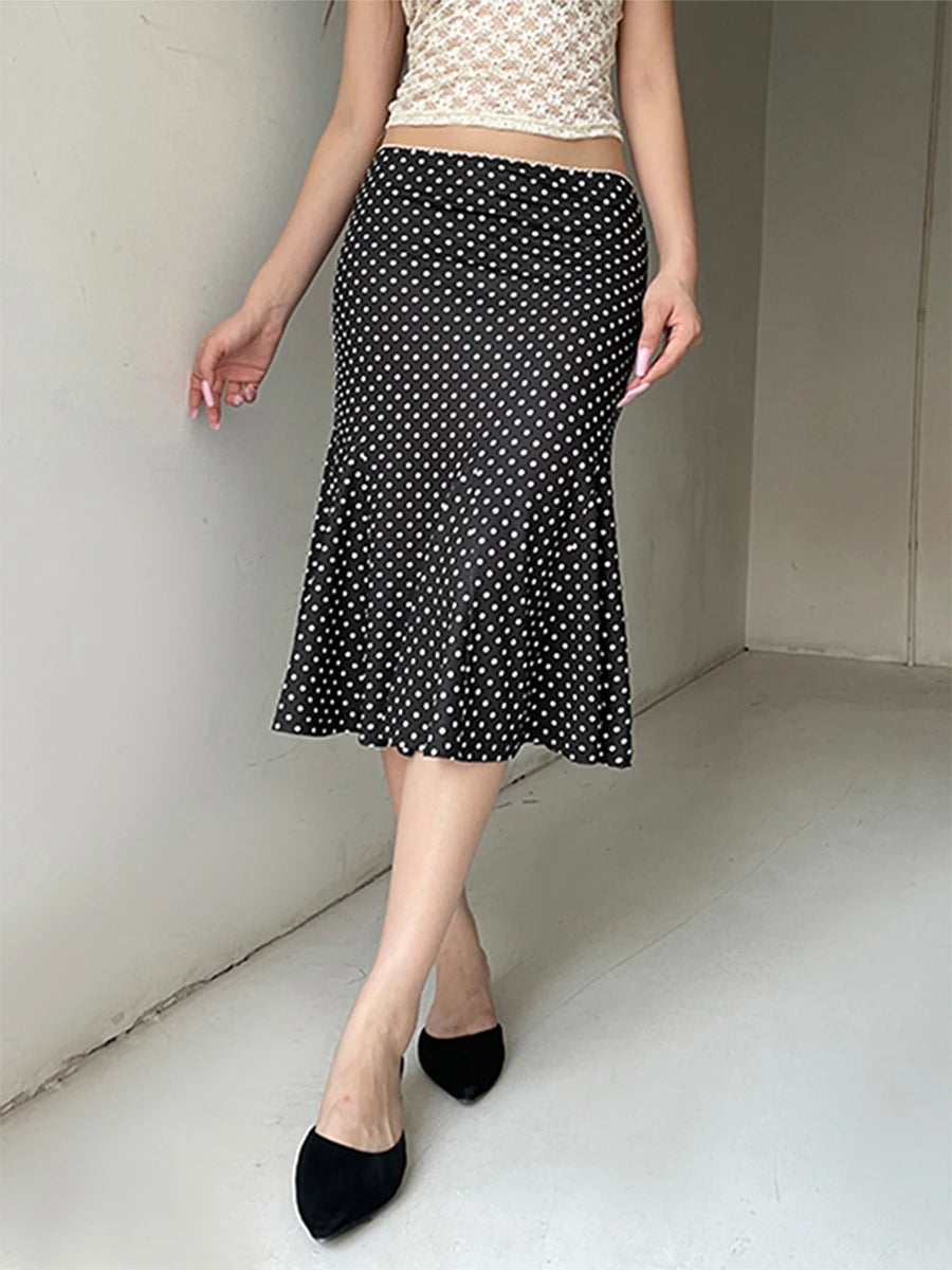 Everyday Dot Midi Skirt Classic