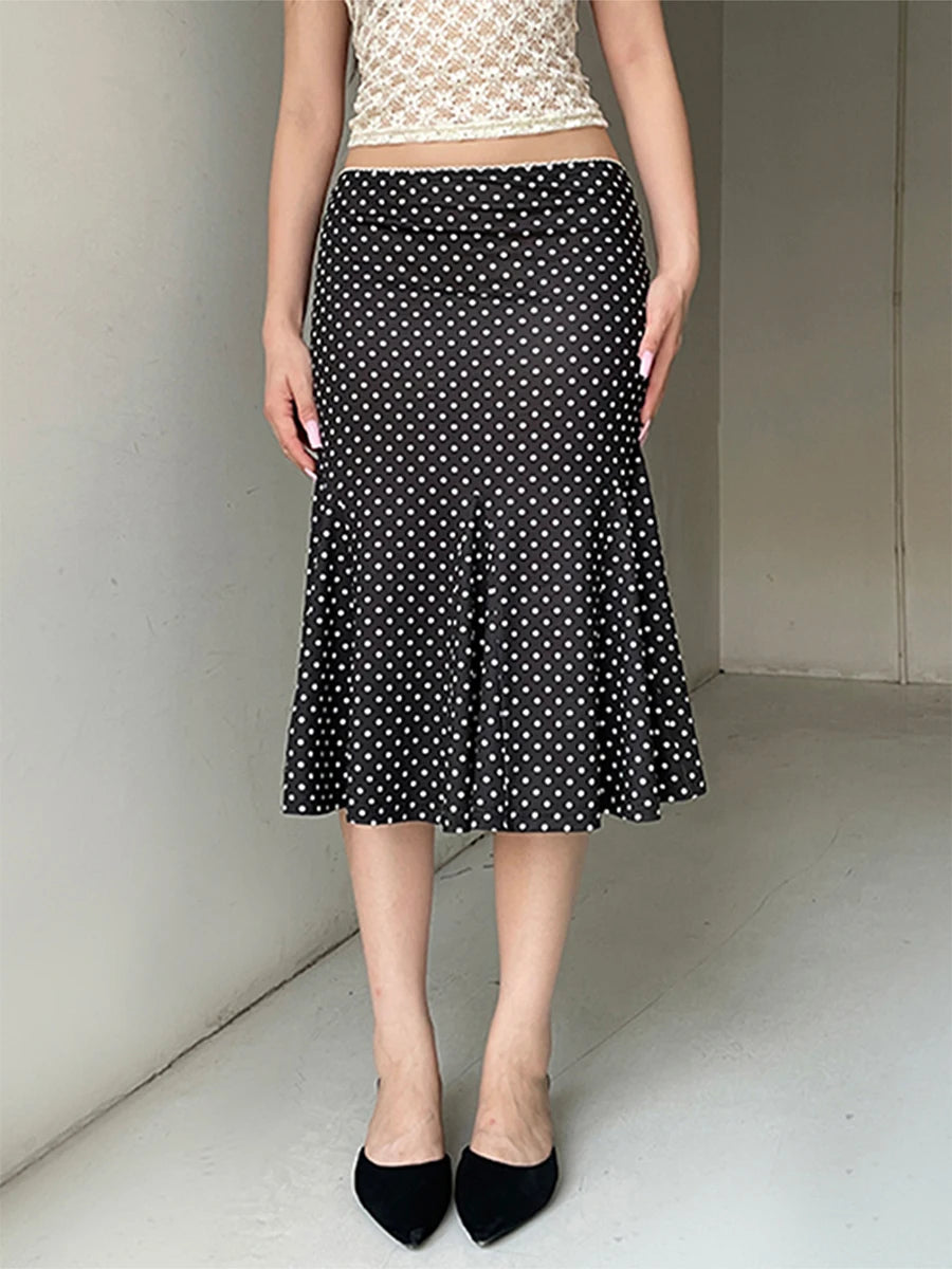 Everyday Dot Midi Skirt Classic