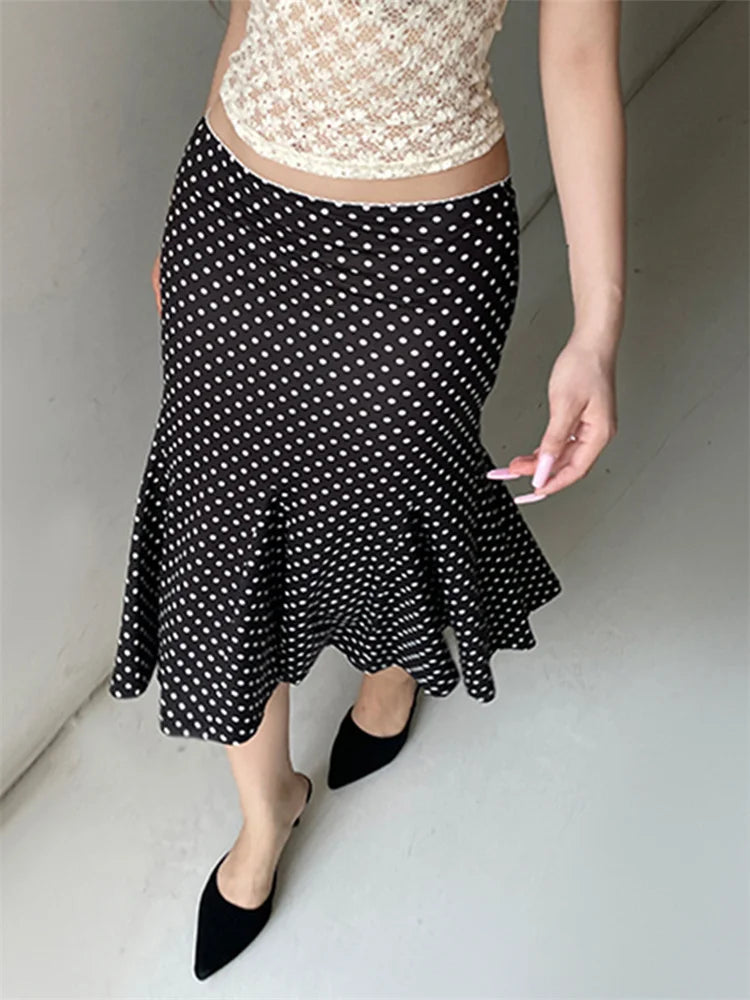 Everyday Dot Midi Skirt Classic