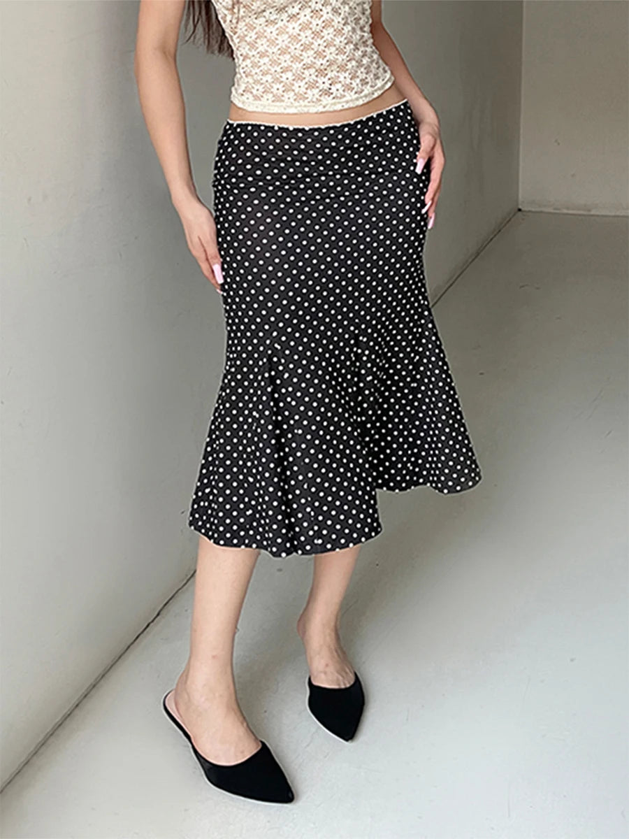Everyday Dot Midi Skirt Classic